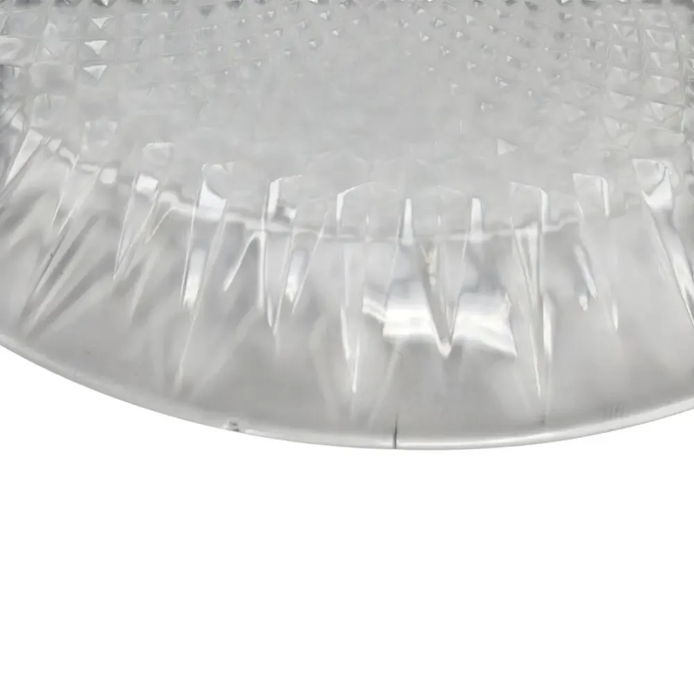 Lot Of 3 Vintage Crystal Glass Round Diner Plated With Napkin Holder Dining Ware